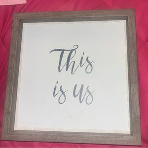 “This is us” wall decor